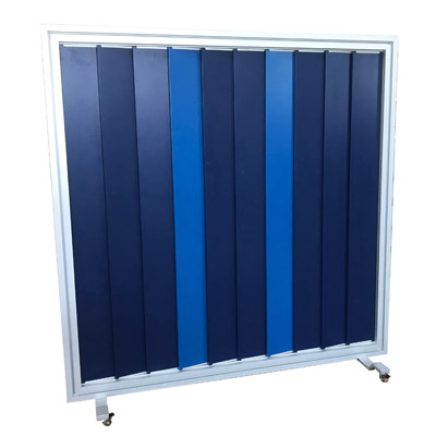 Lamellenwand rollbar Raumteiler Raumteiler Vario mit Lamellen, lackiert, rollbar........